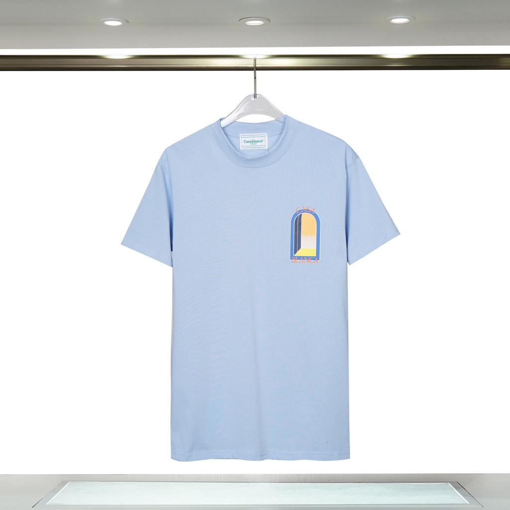 Casablanca 23 spring and summer new fantasy gate starry sky castle casa letter logo short-sleeved couple T-shirt