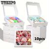 10pcs Biscuits Boxes Bakery Boxes with Window Pie Boxes Chocolate Boxes Charcuterie Boxes Pretzel Boxes for Valentine Party Picnic Packaging Supplies