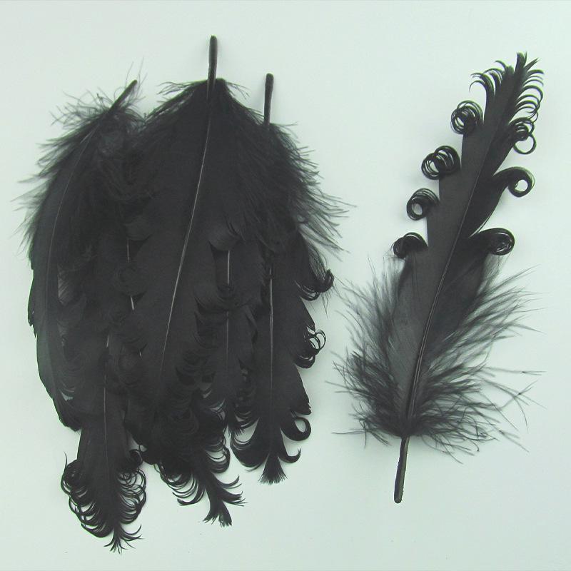 Аксессуары из белых больших вьющихся перьев своими руками для шляп, одежды и сумок