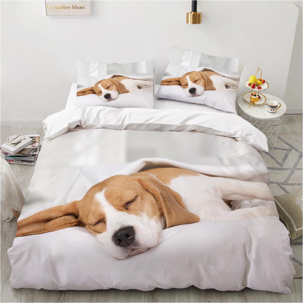Dog Duvet Cover Set Double Queen King Size Bedding Set Black And White Border Shepherd Soft Comfortable 2/3pcs Twin Quilt Cover