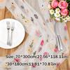 Hot Embroidery Daisy Table Runner Soft Breathable Tulle Table Runner Durable Kitchen Dining Table Decoration for Wedding Party