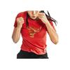 Under Armour Project Rock Knitted Sports Round Neck Comfortable Breathable Short Sleeve T-Shirt Women Tops Red 1360593-608