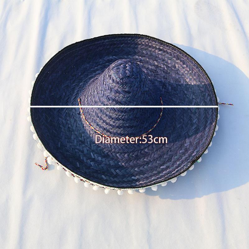 Хэллоуин Косплей Мексиканская Соломенная Шляпа Маскарадная Шляпа Шоу Бал Красочная Соломенная Шляпа Широкие Поля Карнавальная Вечеринка Шляпа Гавайский Стиль