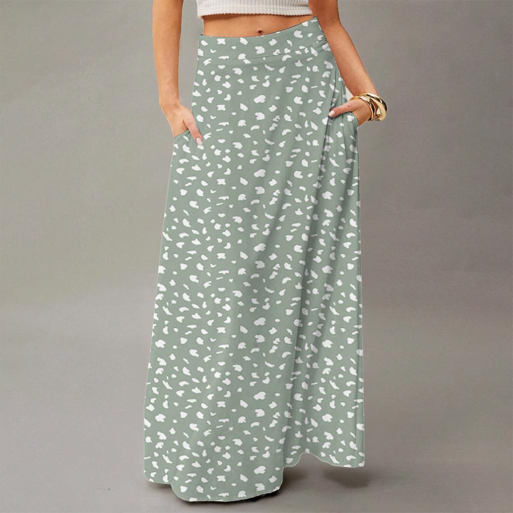 Women's Flowing Maxi Dress Regular Casual Summer Floral Print Bohemian Skirt