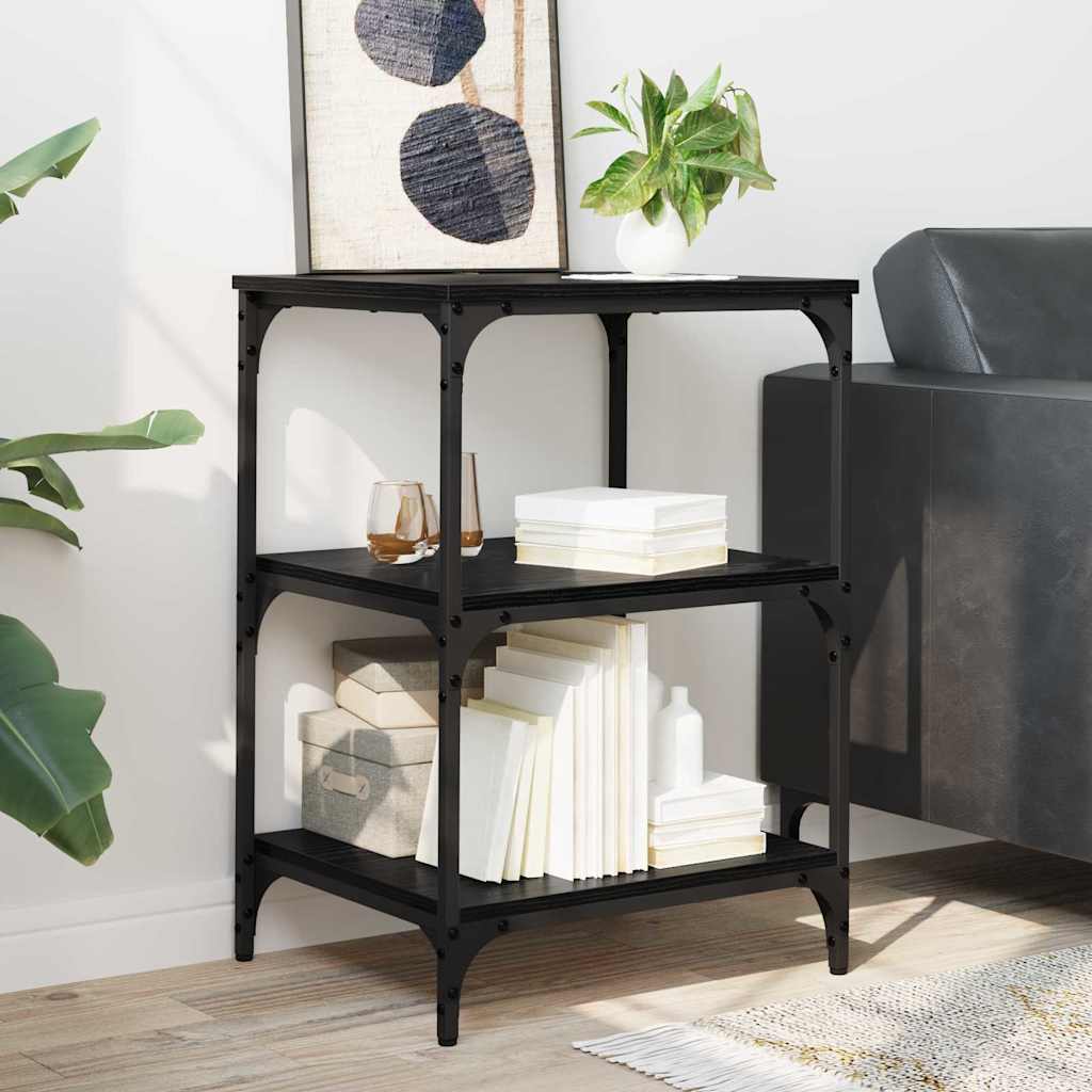 Printer Stand Black Oak Effect 50 x 41 x 75 cm