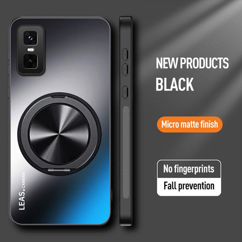 Матовый магнитный чехол-держатель Infinix GT 30 Pro Противоударный вращающийся на 360° чехол-подставка с кольцом для Infinix Smart 10 Plus
