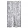 VidaXL Fly Curtain, Insect Screen with Hook, Adjustable Length and Width Door Curtain, White and Grey 377376