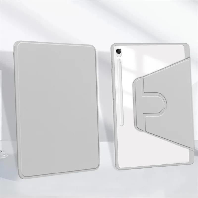 Для Samsung Tab S10 FE Plus 13.1 S6 Lite A8 A9+ S9 FE S7 FE S8 Plus 12.4 Дюйма Акриловый Чехол с Держателем для Стилуса, Поворотный на 360 Градусов
