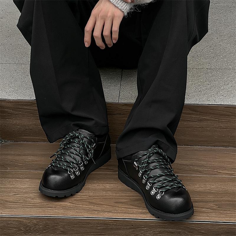 Fashion New Derby Men's Shoes Luxury Styles by Fashion Designers Fashion Party Outdoor Trendy Streets Quality Youth Shoes Black New