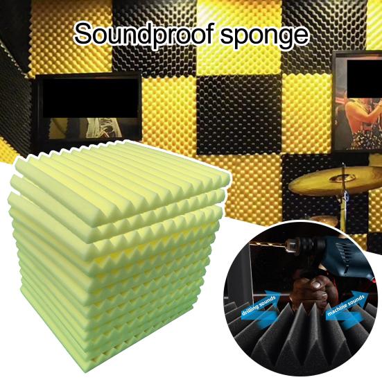 12 Pcs Soundproof Foam Panels 1 X 12 X 12 Inches High-Density Studio Acoustic Wall Panels for Walls Sound Absorbing Panels Sound Insulation