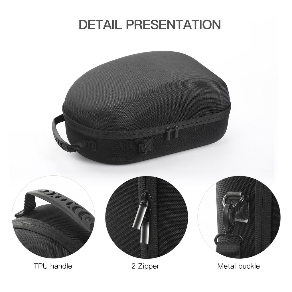 Carrying Case Len Cover Shockproof Portable Hard Travel Bag Cable Tie with Shoulder Strap for Meta Quest 3 VR Headset Controller