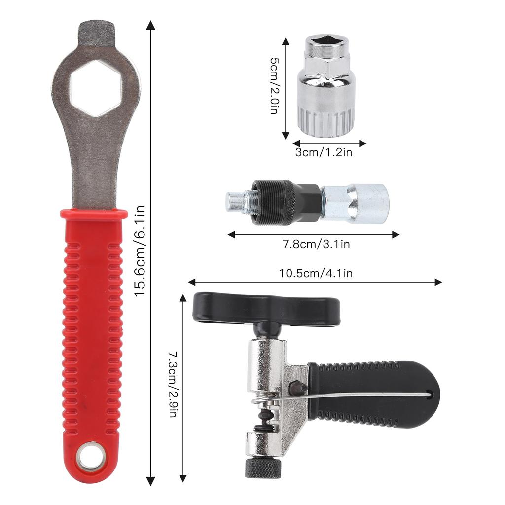   Repair Tool Kit Hex Wrench Chain Breaker Bottom Bracket Crank Extractor Puller Maintenance Set