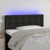 VidaXL LED Headboard Bedroom Furniture Single Bed Accessory Headboard Interior Black 90x5x78/88 3122030