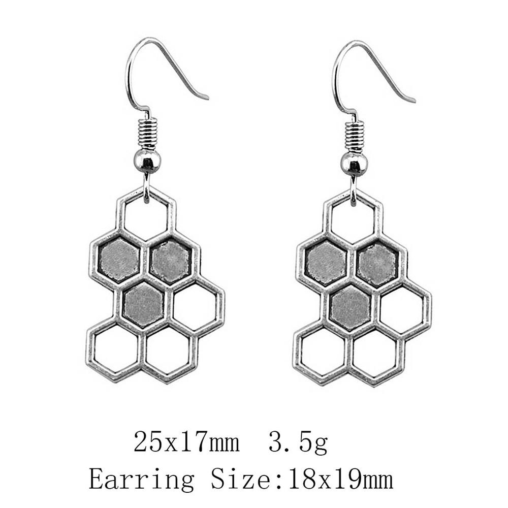 Подарки для женщин Серьги-клипсы в виде пчелиных сот, серьги-подвески и висячие серьги, женская одежда, милые серьги