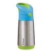 Insulated Water Bottle with 350ml Keeps Drinks Hot or Dishwasher Safe Steel Ocean Breeze B.box Children's Straw, Capacity, Cold, One-Push Operation,