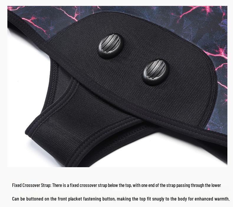 Женский гидрокостюм 3 мм с капюшоном для подводной охоты и дайвинга - Двухсекционный для теплого зимнего плавания, серфинга и рыбалки.