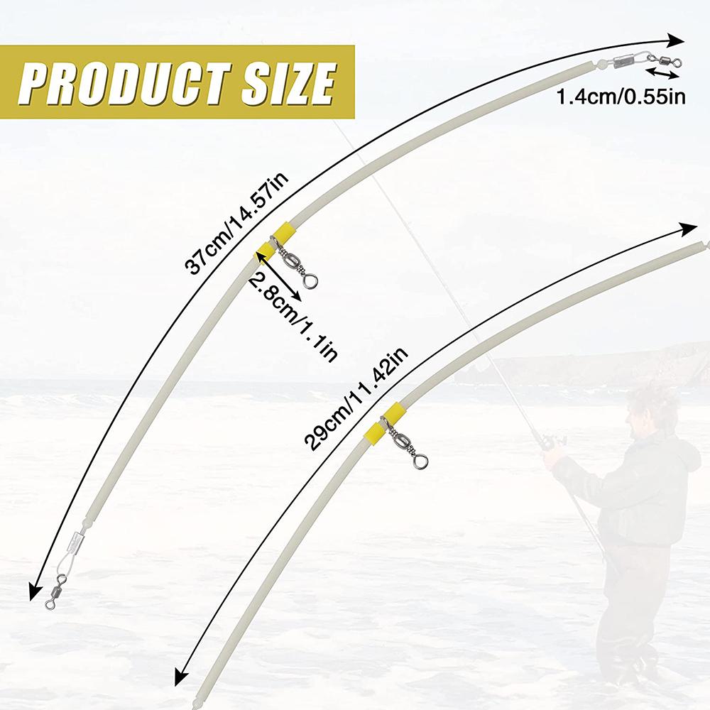 4 шт. Светящиеся рыболовные балансиры-коннекторы, кормушки, противозакручивающиеся трубки-бумы, трубки со светящимися бусинами, рыболовные снасти