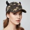 Cosplay Camouflage Baseball Cap 3D Devil Horn Outdoor Sports Sun Hat  For Man Women Unisex