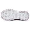 Skechers Модные Универсальные Удобные Круглый Носок Липучка Плюшевые Папины Кроссовки Детские Кроссовки Белый Лавандовый 302524L-WLV