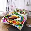 Flamingo Three-Piece 3D Printed Parrot Toucan And Tropical Flower Quilt Cover Pillowcase Bedding