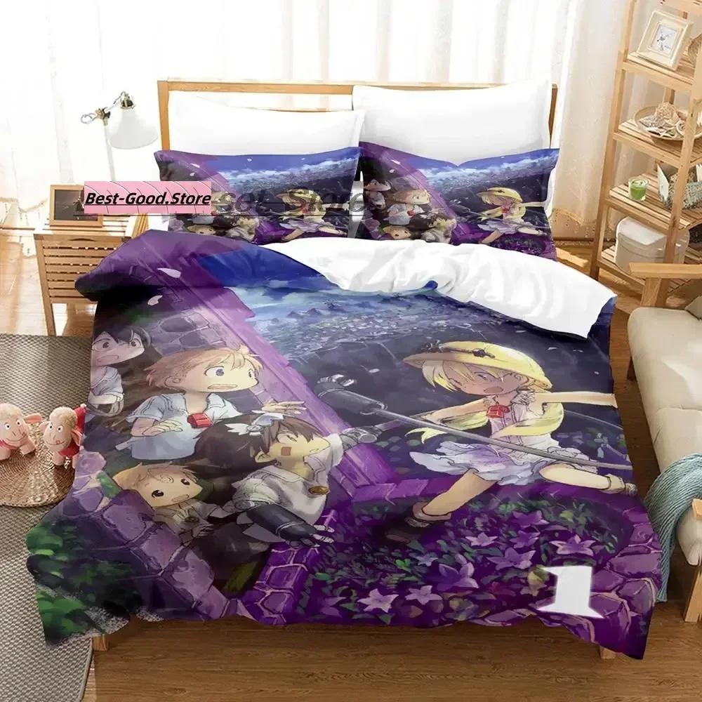 New Made In Abyss Bedding Set Duvet Cover Sheet Printed Bed Set Pillowcase Bed Full Queen King Size Comforter Bedroom