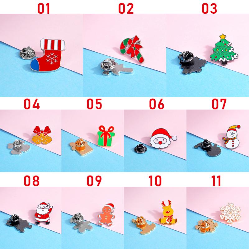 1PC Gift Alloy Christmas Brooch Corsage Pin Diamond Retro Fashion Party Accessories Jewelry