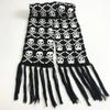 Шарф осень-зима Y2k Harajuku череп утолщенный теплый вязаный шарф жаккардовый шарф со скелетом для женщин