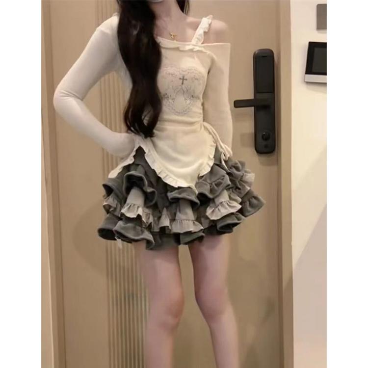 Эстетическая клубная одежда 2000-х годов, женская одежда с открытыми плечами, шикарные футболки с вырезом и принтом, весна-лето, японская футболка Y2k