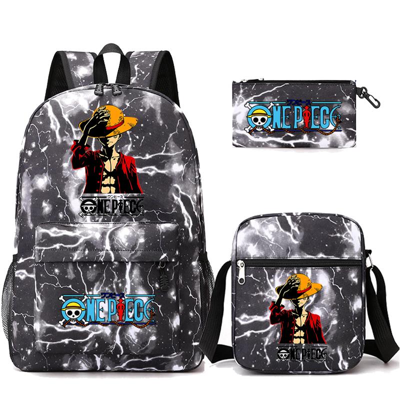 3 шт./компл. аниме цельная сумка большой емкости унисекс рюкзак с наплечной сумкой пенал для студента для девочки мальчика студенческий повседневный рюкзак для отдыха