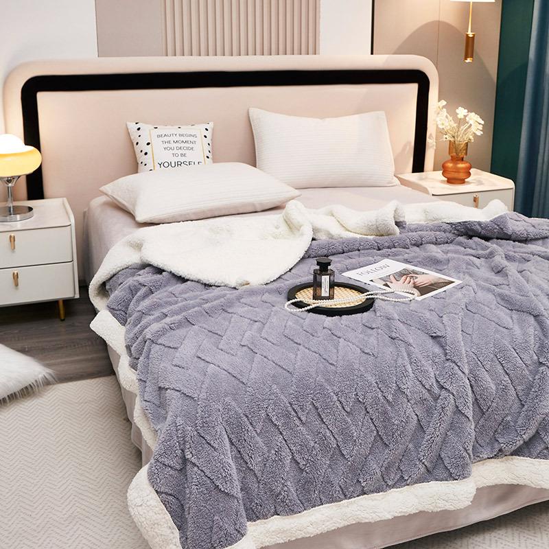 Толстое зимнее одеяло, мягкие теплые шерстяные одеяла для кроватей, плед, кашемировое термоодеяло с бараниной, покрывало
