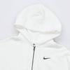 Nike Куртка флисовая с капюшоном на молнии спереди, женские куртки, белая DD5635-100