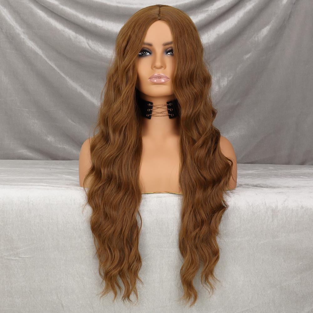 MERISIHAIR Long Wavy Black Wig Women Synthetic Heat-Resistant Fiber Natural Cosplay Party Lolita Long Wavy Wig