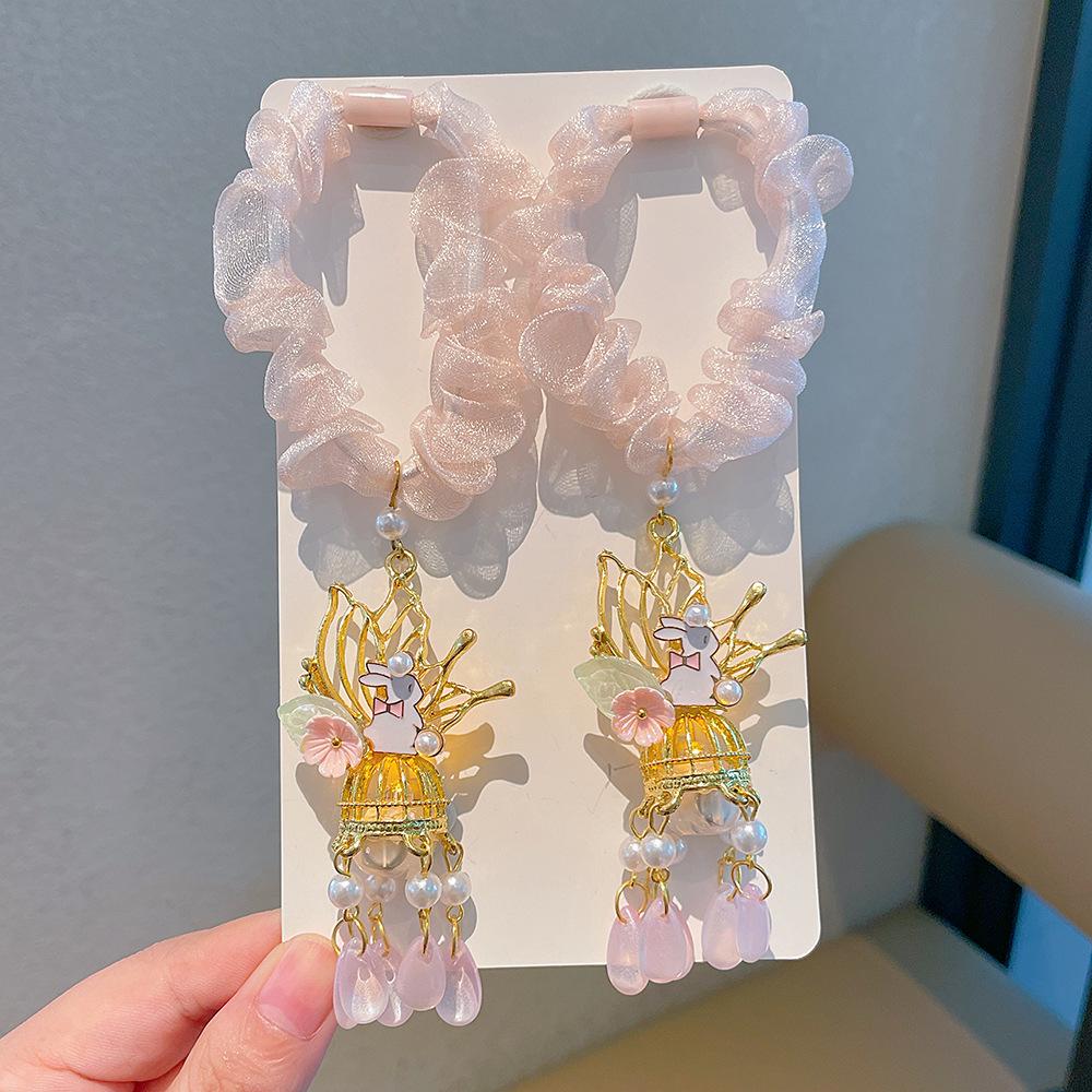 Нежа Панда Рождественские резинки для волос и повязки на голову для девочек - Мультяшные аксессуары для волос без повреждений