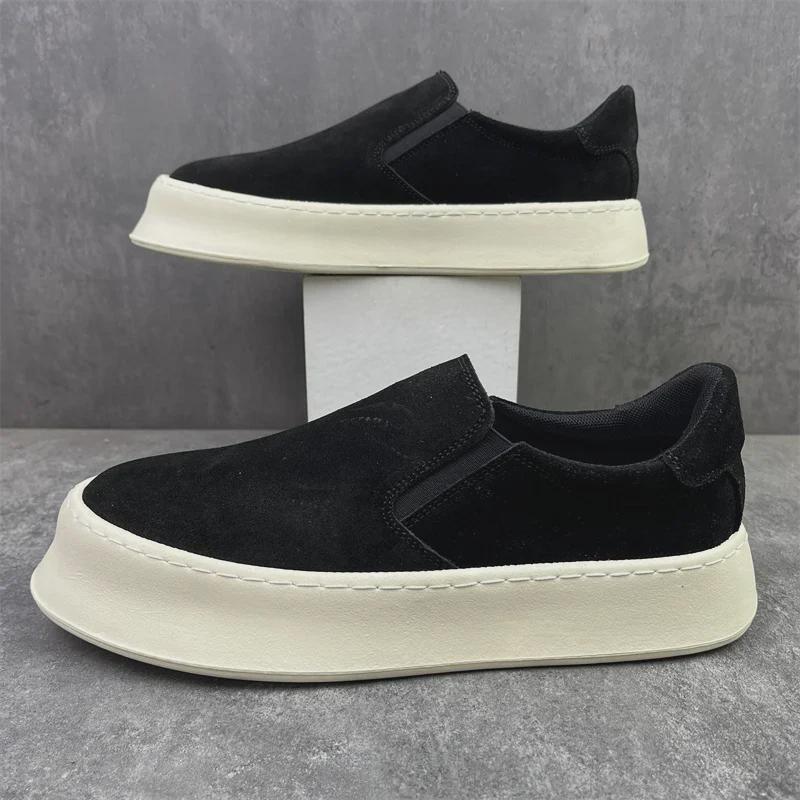 Мужские повседневные кроссовки Slip-On 2024: Модные, универсальные, спортивные, туфли для вождения