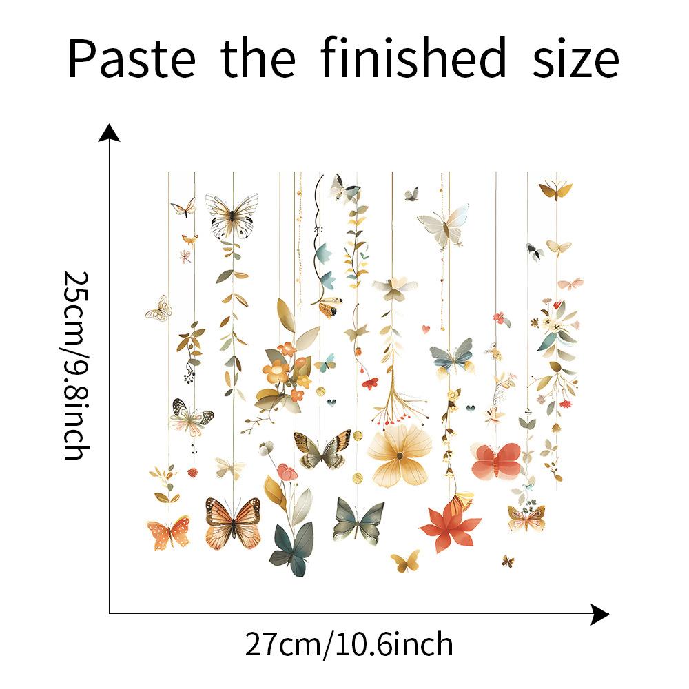 Художественная подвесная декорация-бабочка Набор наклеек для туалета и стен Водонепроницаемая Самоклеящаяся Съемная наклейка для декора ванной комнаты WC