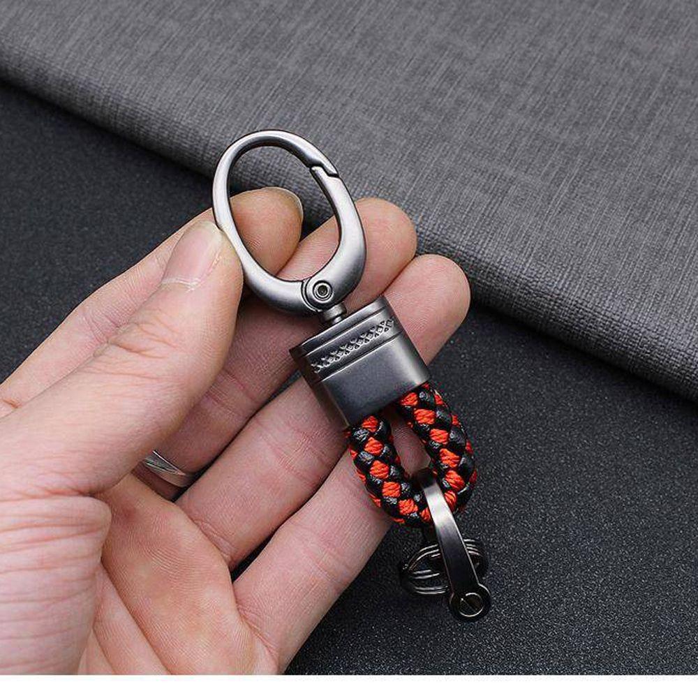 Брелок-шнурок с ремешком, брелок с номером телефона, держатель для ключей в машину, брелок для вязания, кожаный брелок