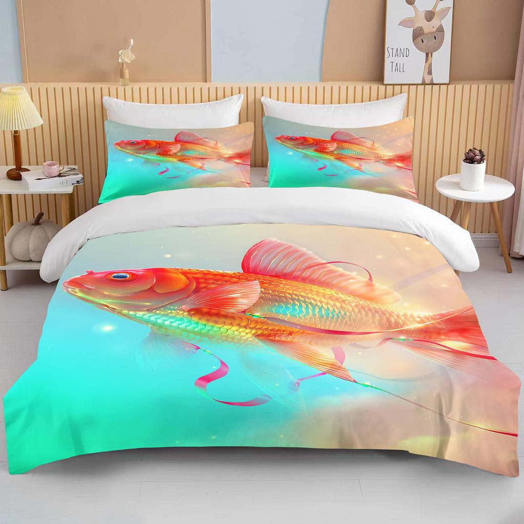 10 Sizes Cute Goldfish Bedding Set Custom Kids Boys Teens Video Game Duvet Cover For Youth New Game Controller Bedspread