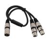 XLR-разветвитель, 3-контактный штекер на двойной гнездовой сбалансированный XLR Y-разветвитель для микрофонного микшера
