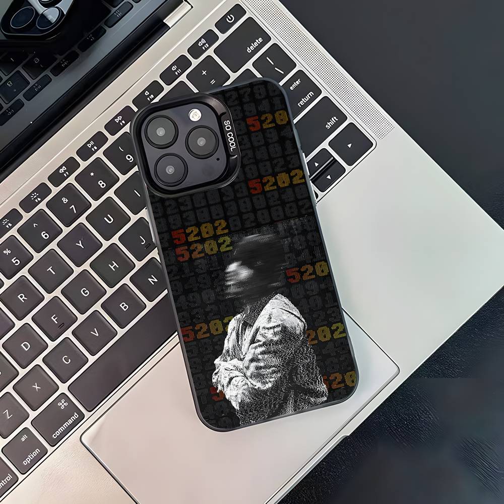 Чехол для телефона от рэпера AMERI D-DUKI Для iPhone 17,16,15,14,13,12,11,Pro,XS,Max,Plus,Mini,SE4,E Черный Матовый Ударопрочный Чехол