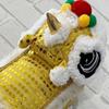 Ткань Pet Tang костюм одежда Золотой Новый год кошка собака одежда подарок танец лев дракон домашнее животное костюм
