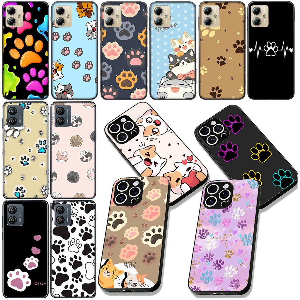 Cute Dog Cartoon Paw Cat Protective Cover for Apple iPhone 12 13 Mini XS 11 Pro Max 7 8 Plus XR SE 2022 SE3 + 8+ Phone Case