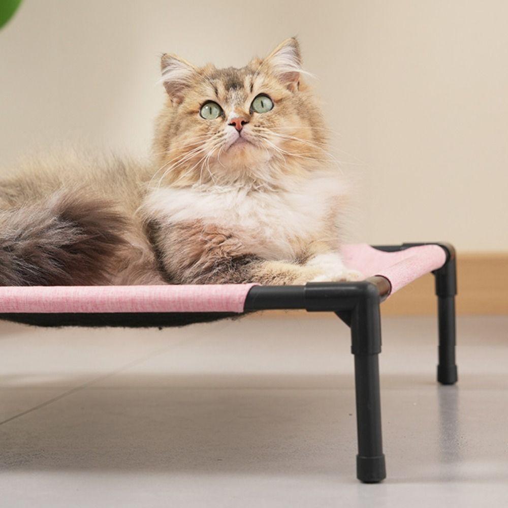 Detachable Pet Camping Bed Breathable Mesh Cat Sofa Bed Universal Cat Sleeping Bed Outdoor Camping