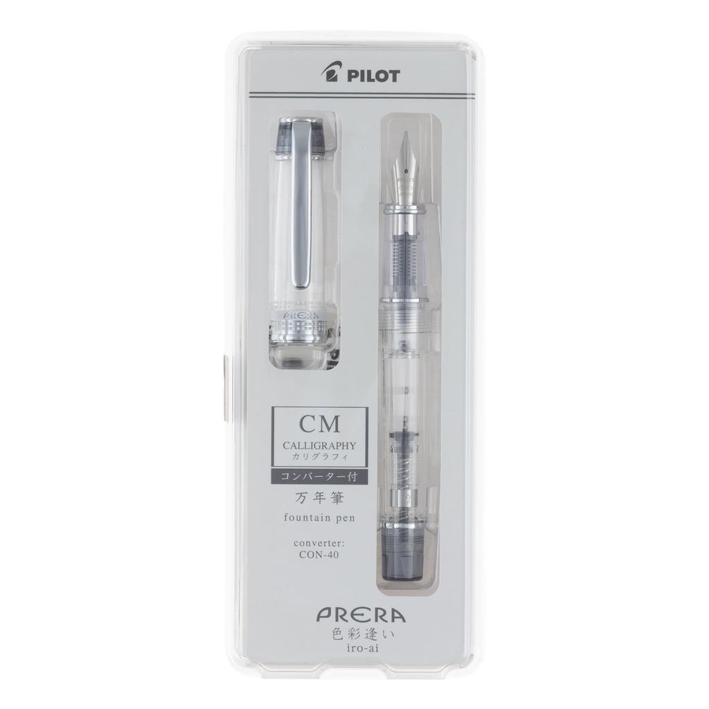PILOT Prera CM Каллиграфическая перьевая ручка, Прозрачный корпус, PFPR1TBCM, Черный,