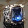 Zircon-Inlaid Copper Plate Ring for Men & Women