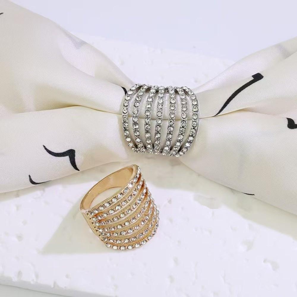 Multi-purpose Scarf Fastening Buckle Full Rhinestone Clothing Corner Clamp Daily Wear