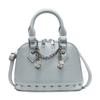Crossbody Modern Shell Bag With Chain Strap And Rivet Details For Casual Outings