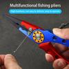 Многофункциональные рыболовные плоскогубцы, эргономичная ручка из алюминиевого сплава, открывалка для колец, резак для лески, устройство для удаления крючков, ножницы для лески, рыболовные аксессуары