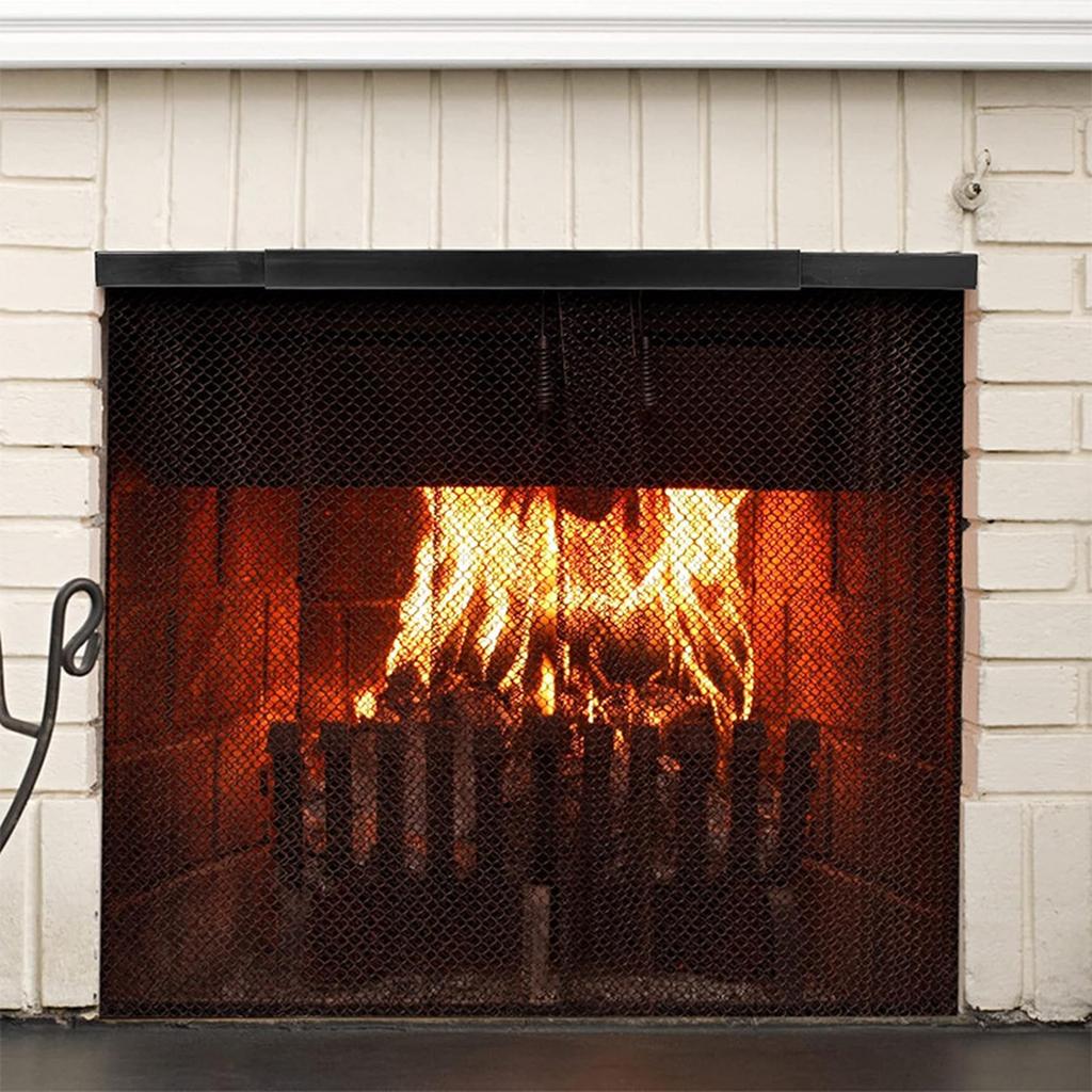 J11N Регулируемый комплект стержней для камина Устанавливается для выравнивания каминной сетки Черный металл Для искрогасителя камина