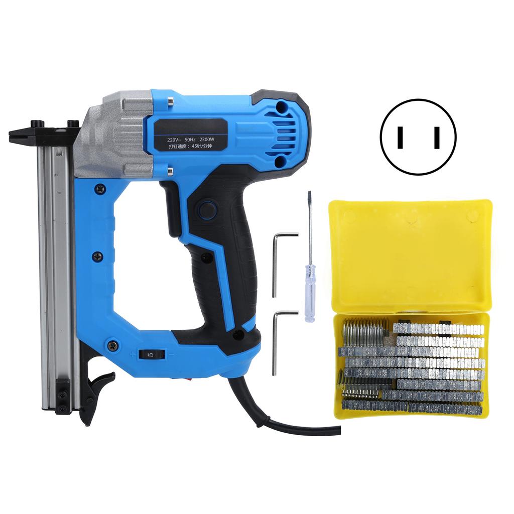 2.3KW Electric Nailer Stapler Straight Nail Staple Guns Woodworking Tool