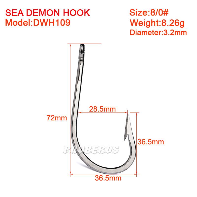 5 шт./пакет, крючок для глубоководной рыбалки, морской рыбалки, крючок из нержавеющей стали, колючий крючок для тунца, коррозионностойкий крюк из морской воды, железный пластинчатый крючок